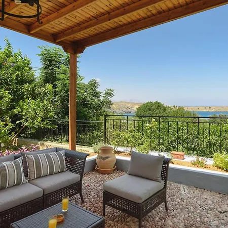 Villa Welcoming Rhodes 2 Bedrooms Thea Stunning Sea Bbq Líndos